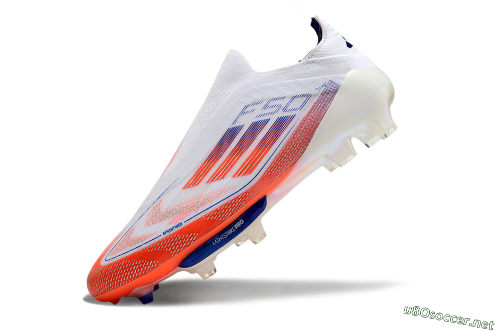 Unisex Adidas F50+ Lightstrike Pro Laceless FG Football Boots - Red/White/Blue 5