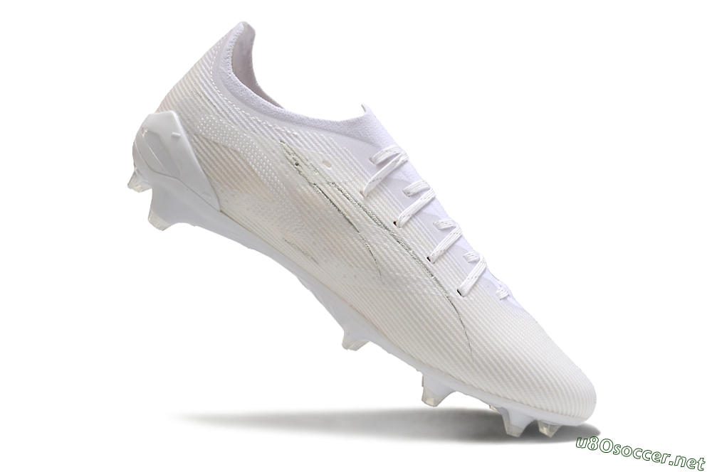 Men's Puma Ultra 5 Ultimate FG Football Boots - White/Silver 4