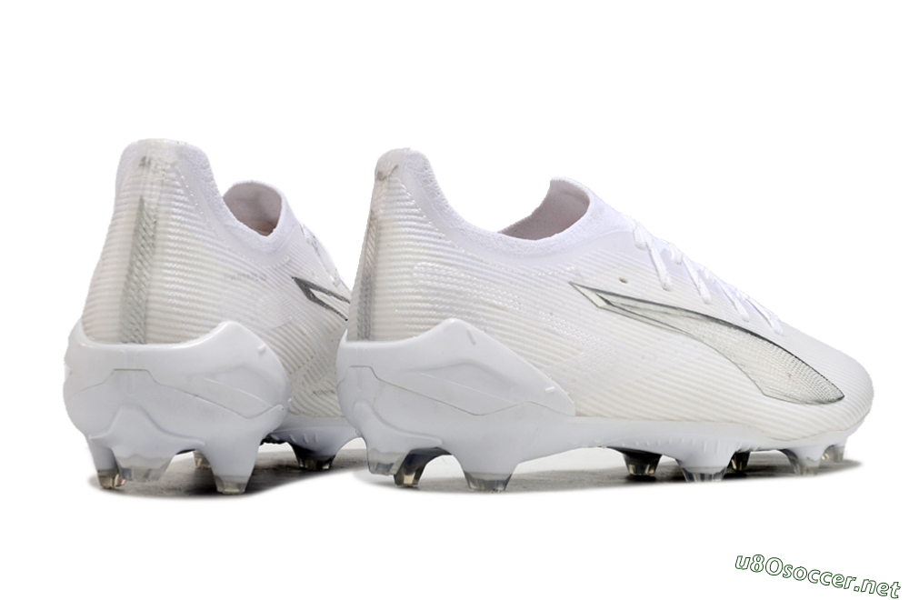 Men's Puma Ultra 5 Ultimate FG Football Boots - White/Silver 6