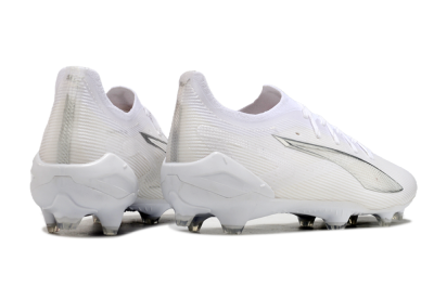 Men's Puma Ultra 5 Ultimate FG Football Boots - White/Silver