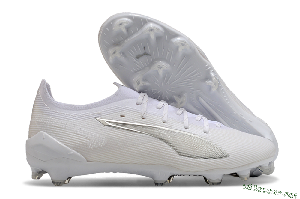 Men's Puma Ultra 5 Ultimate FG Football Boots - White/Silver 2