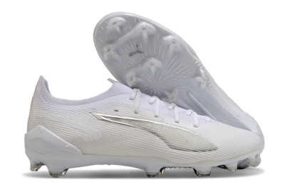 Men's Puma Ultra 5 Ultimate FG Football Boots - White/Silver