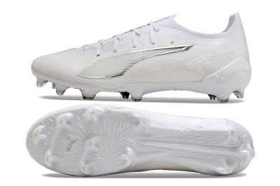Men's Puma Ultra 5 Ultimate FG Football Boots - White/Silver