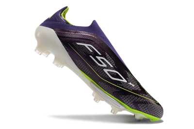 Unisex Adidas F50+ Lightstrike Pro Laceless FG Football Boots - Purple/Yellow/White