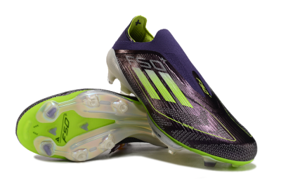 Unisex Adidas F50+ Lightstrike Pro Laceless FG Football Boots - Purple/Yellow/White