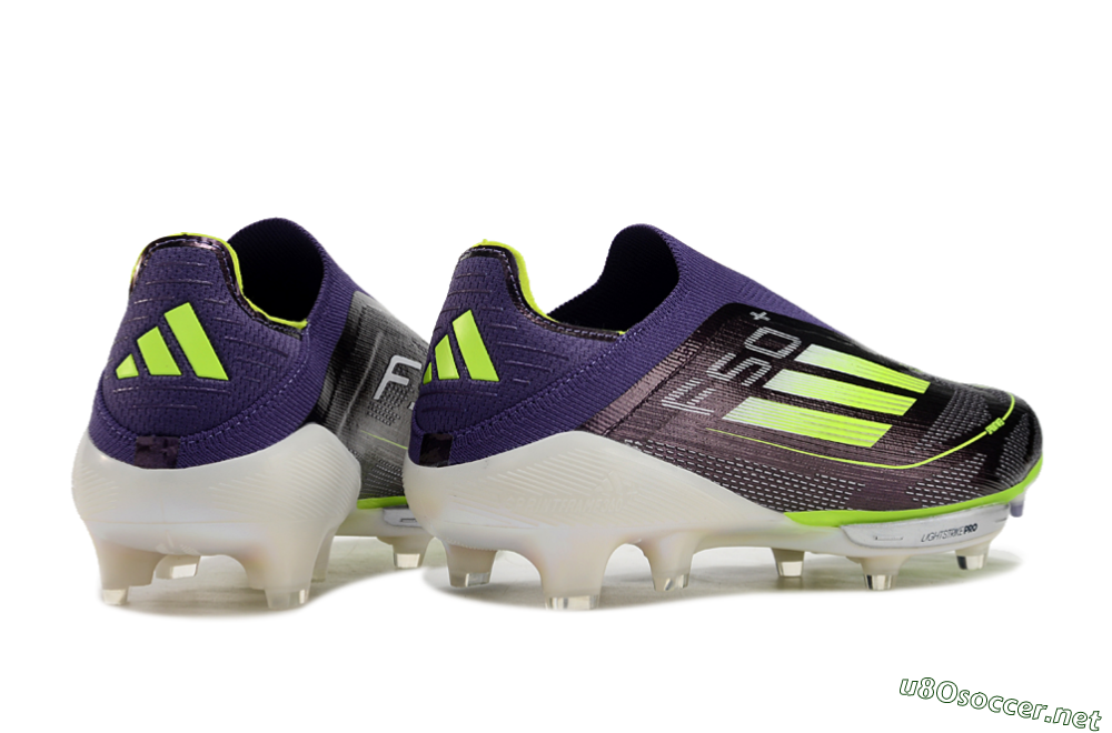 Unisex Adidas F50+ Lightstrike Pro Laceless FG Football Boots - Purple/Yellow/White 6