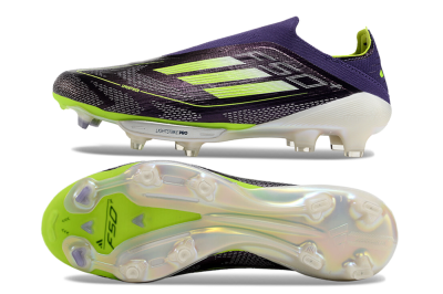 Unisex Adidas F50+ Lightstrike Pro Laceless FG Football Boots - Purple/Yellow/White