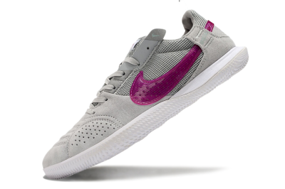 Men's Nike Street Gato IC Football Shoes - Grey/Red/White