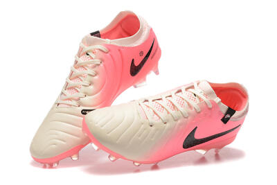 Men's Nike Tiempo Legend 10 Elite FG Football Boots - White/Pink/Black