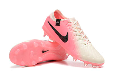 Men's Nike Tiempo Legend 10 Elite FG Football Boots - White/Pink/Black
