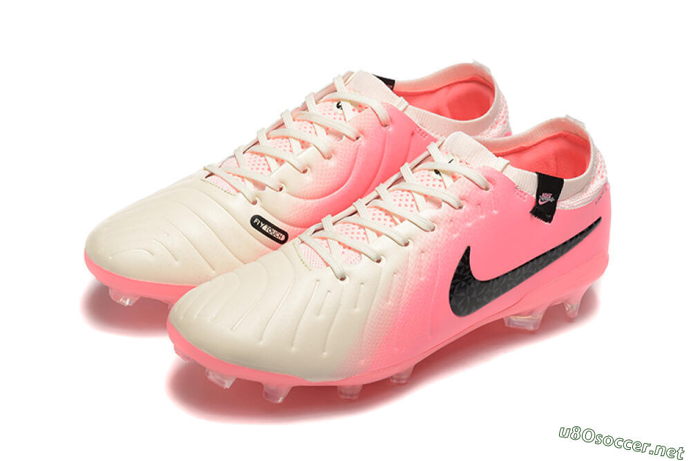 Men's Nike Tiempo Legend 10 Elite FG Football Boots - White/Pink/Black 5