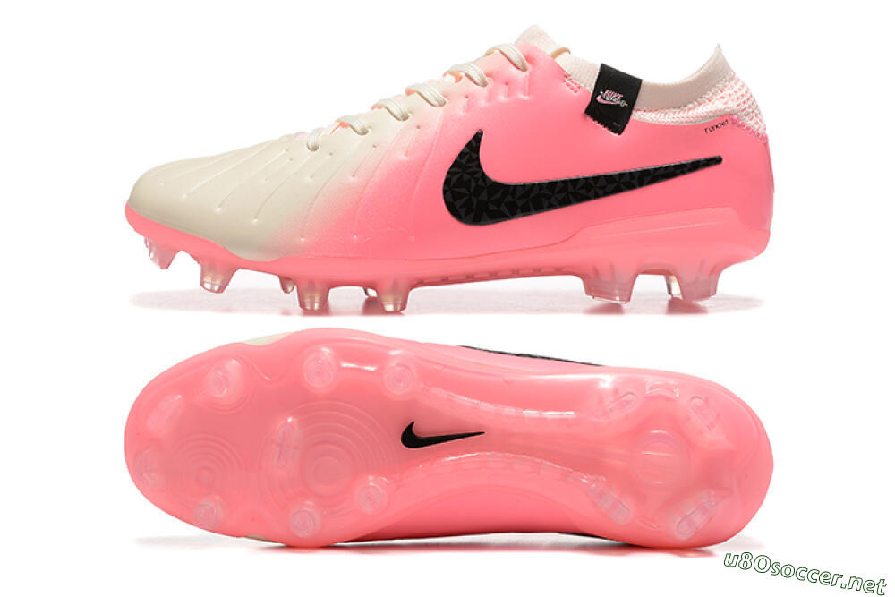 Men's Nike Tiempo Legend 10 Elite FG Football Boots - White/Pink/Black 1