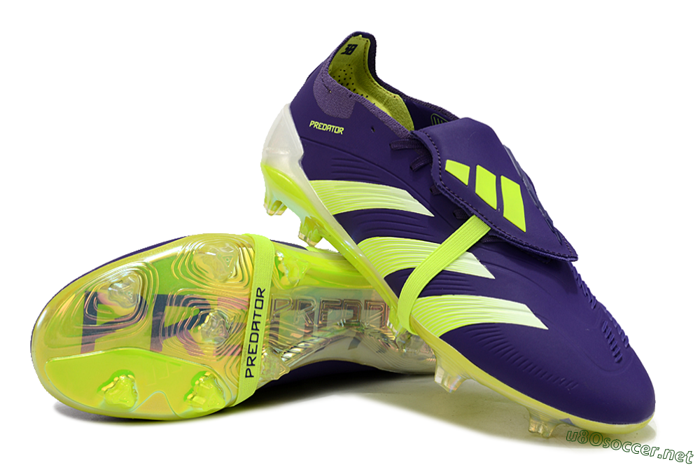 Unisex Adidas Predator Elite Foldover Tongue FG Football Boots - Blue/Yellow/White 3