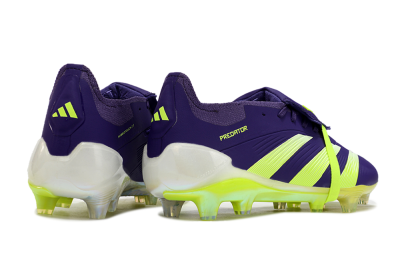 Unisex Adidas Predator Elite Foldover Tongue FG Football Boots - Blue/Yellow/White
