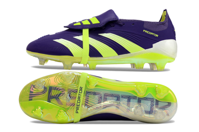 Unisex Adidas Predator Elite Foldover Tongue FG Football Boots - Blue/Yellow/White
