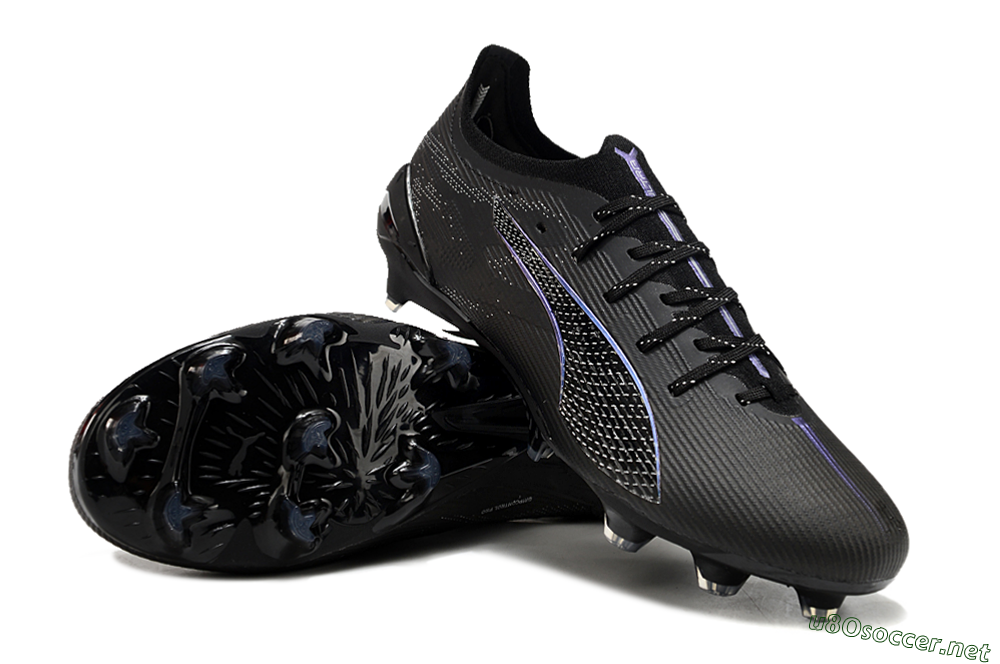 Men's Puma Ultra 5 Ultimate FG Football Boots - Black/Silver/Blue 3