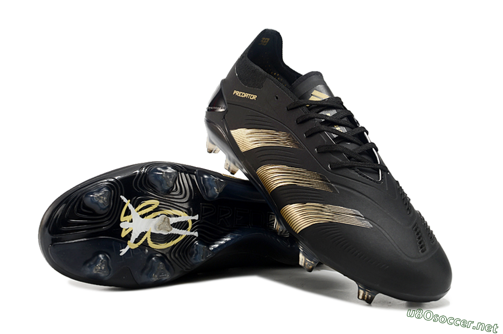 Unisex Adidas Predator Elite 24 FG Football Boots - Black/Gold/Blue 3