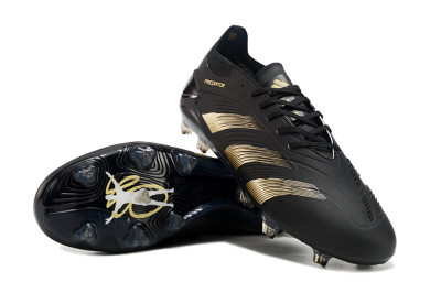 Unisex Adidas Predator Elite 24 FG Football Boots - Black/Gold/Blue
