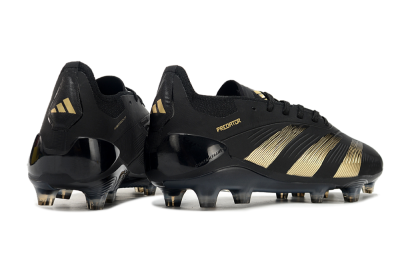 Unisex Adidas Predator Elite 24 FG Football Boots - Black/Gold/Blue