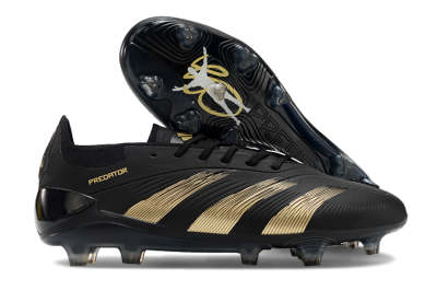 Unisex Adidas Predator Elite 24 FG Football Boots - Black/Gold/Blue