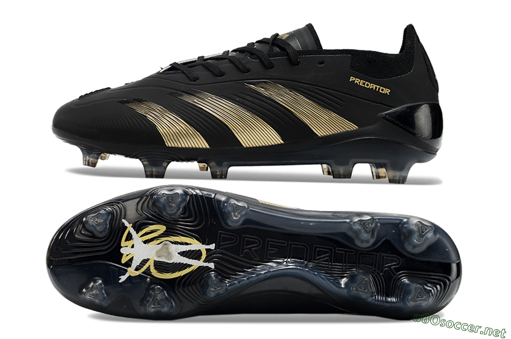 Unisex Adidas Predator Elite 24 FG Football Boots - Black/Gold/Blue 1