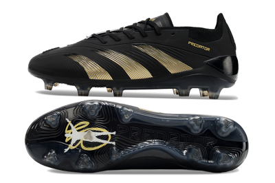 Unisex Adidas Predator Elite 24 FG Football Boots - Black/Gold/Blue