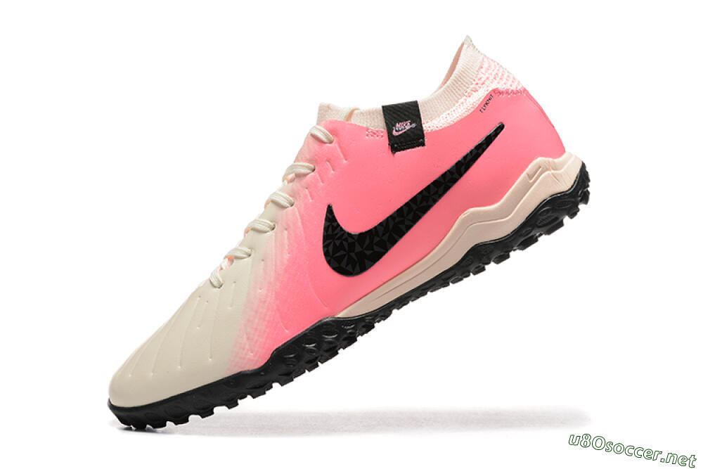 Men's Nike Tiempo Legend 10 Pro TF Football Shoes - White/Pink/Black 8