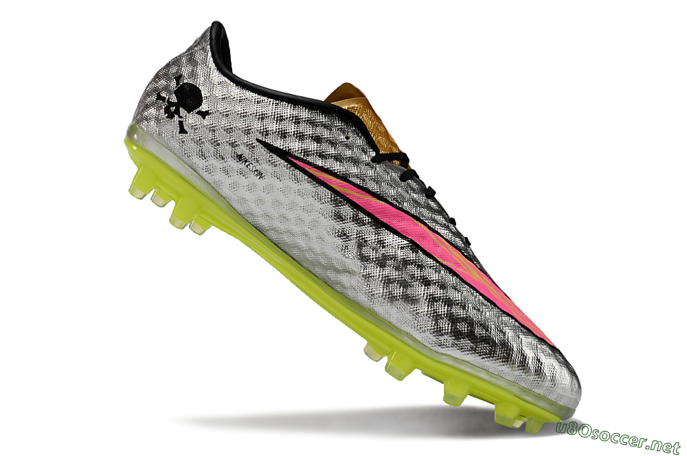 Men's Neymar x Nike Hypervenom Phantom Liquid Diamond FG Football Boots - Silver/Yellow/Pink/Gold 4
