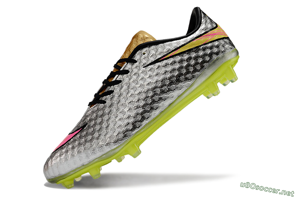 Men's Neymar x Nike Hypervenom Phantom Liquid Diamond FG Football Boots - Silver/Yellow/Pink/Gold 5