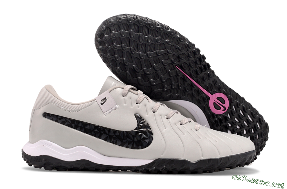 Men's Nike Tiempo Legend 10 Pro TF Football Shoes - Beige/Black/White 2