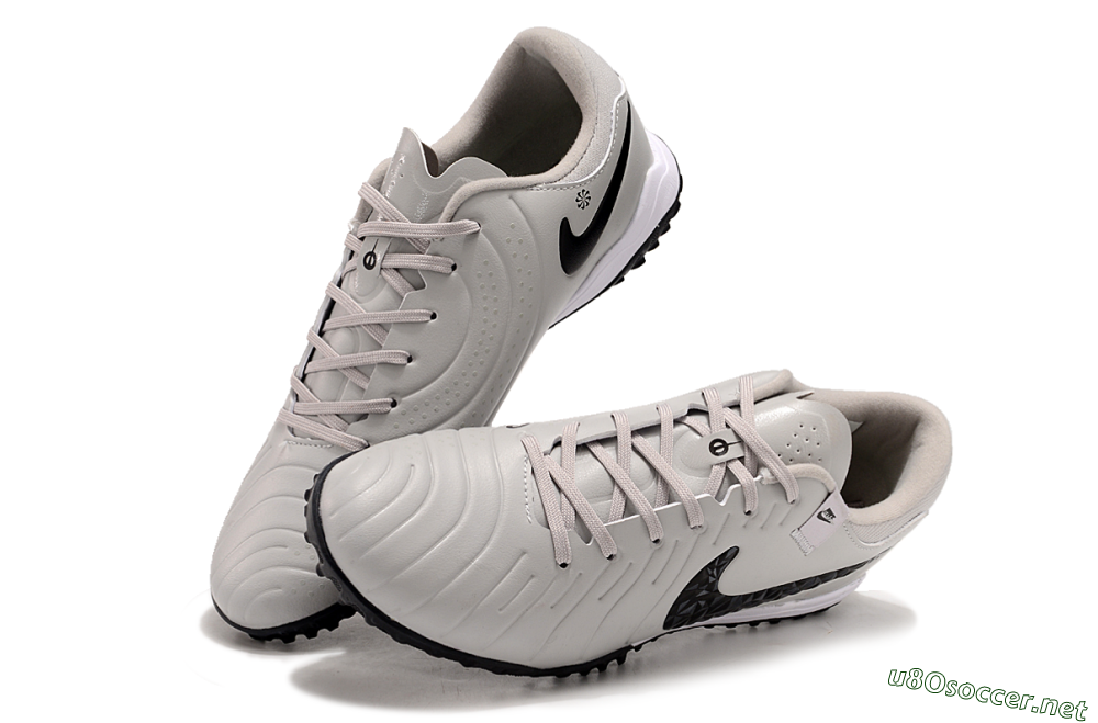 Men's Nike Tiempo Legend 10 Pro TF Football Shoes - Beige/Black/White 3