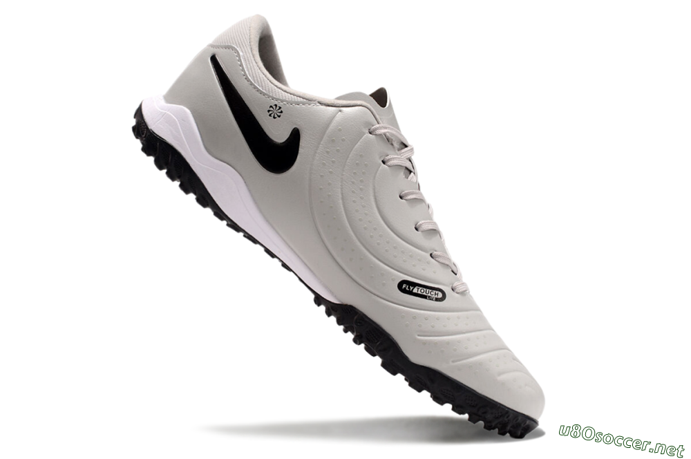 Men's Nike Tiempo Legend 10 Pro TF Football Shoes - Beige/Black/White 4
