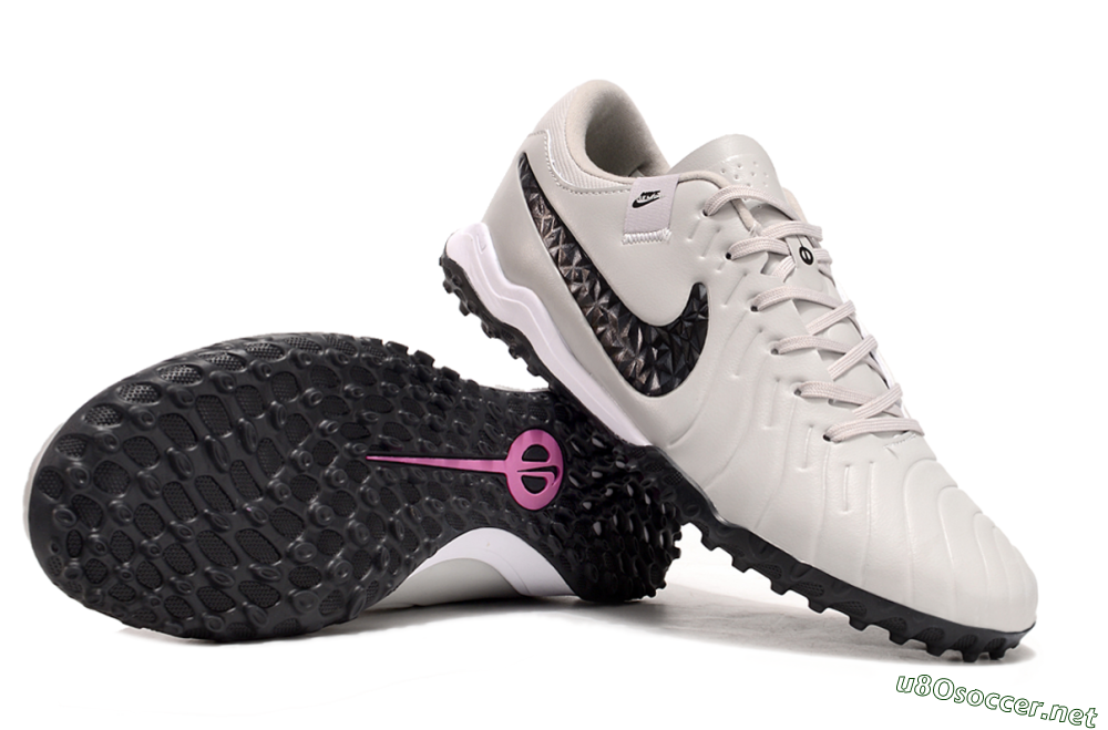 Men's Nike Tiempo Legend 10 Pro TF Football Shoes - Beige/Black/White 1