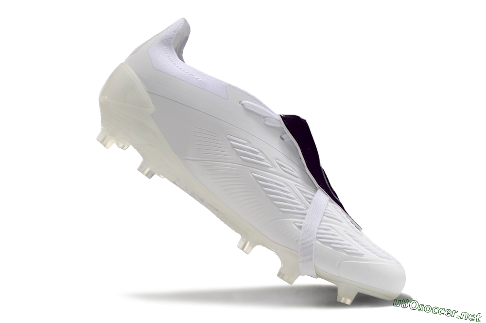 Men's Adidas Predator Elite Foldover Tongue FG Football Boots - White/Black/Gold 4