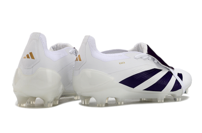 Men's Adidas Predator Elite Foldover Tongue FG Football Boots - White/Black/Gold