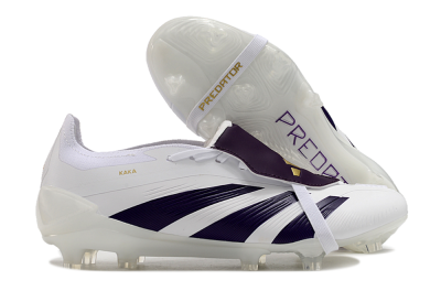 Men's Adidas Predator Elite Foldover Tongue FG Football Boots - White/Black/Gold