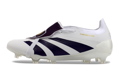 Men's Adidas Predator Elite Foldover Tongue FG Football Boots - White/Black/Gold