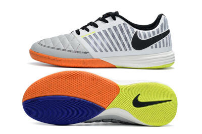 Unisex Nike Lunar Gato 2 IC Football Shoes - White/Silver/Black