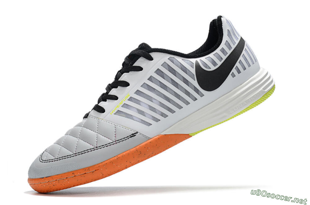 Unisex Nike Lunar Gato 2 IC Football Shoes - White/Silver/Black 5