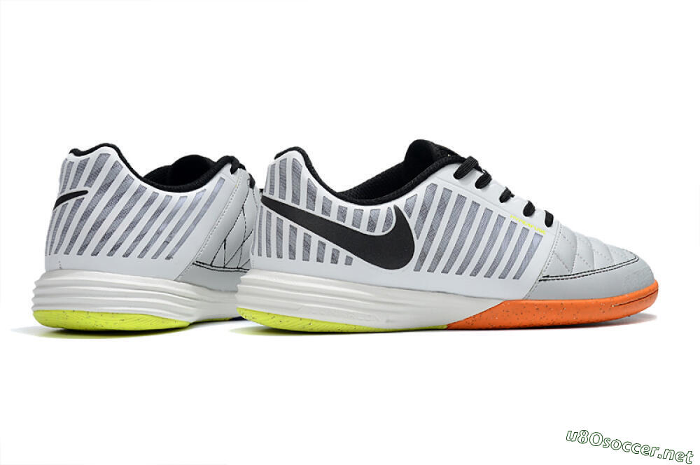 Unisex Nike Lunar Gato 2 IC Football Shoes - White/Silver/Black 6