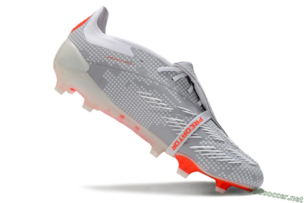Men's Adidas Predator Elite Foldover Tongue FG Football Boots - Grey/Red/White 4