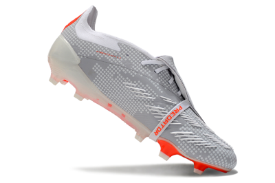 Men's Adidas Predator Elite Foldover Tongue FG Football Boots - Grey/Red/White