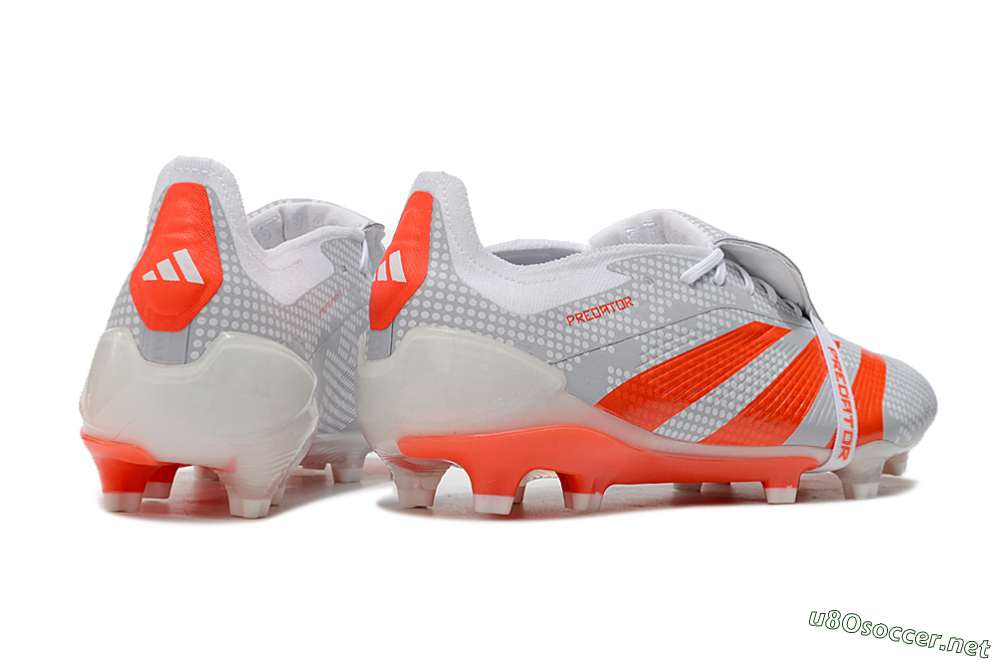 Men's Adidas Predator Elite Foldover Tongue FG Football Boots - Grey/Red/White 6