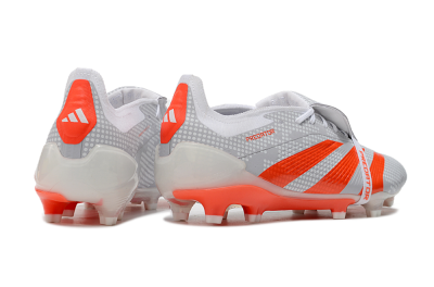 Men's Adidas Predator Elite Foldover Tongue FG Football Boots - Grey/Red/White