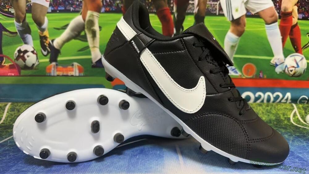 Men's Nike The Premier 3 FG Football Boots - Black/White