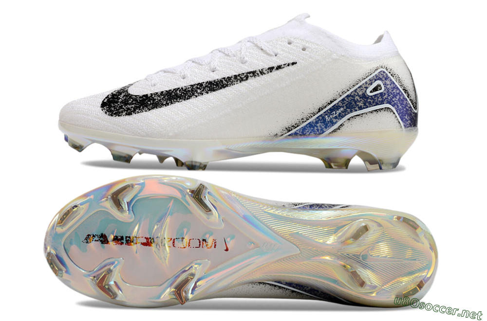 Men's Nike Air Zoom Mercurial Vapor 16 Elite FG Football Boots - White/Black/Blue/Gold 6