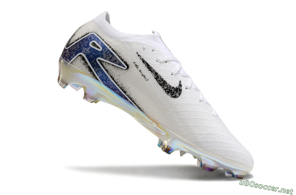 Men's Nike Air Zoom Mercurial Vapor 16 Elite FG Football Boots - White/Black/Blue/Gold 3