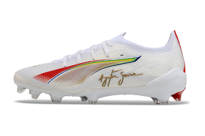 Men's Puma Ultra 5 Ultimate FG Football Boots - White/Red/Yellow/Green