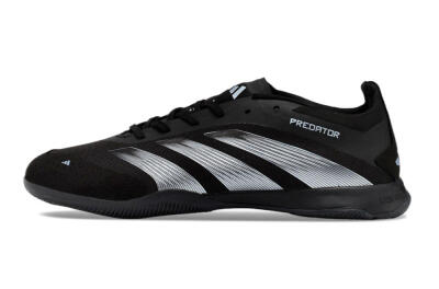 Men's Adidas Predator 24 Elite IC Football Shoes - Black/Silver