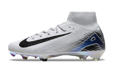 Men's Nike Air Zoom Mercurial Superfly 10 Elite FG Football Boots - White/Black/Blue